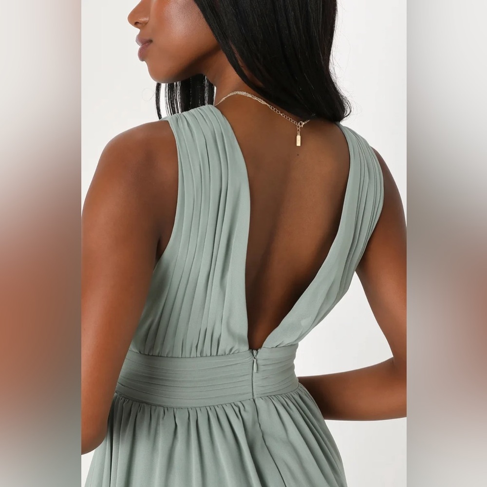 Heavenly Hues Sage Brush Maxi Dress - Picture 5 of 7